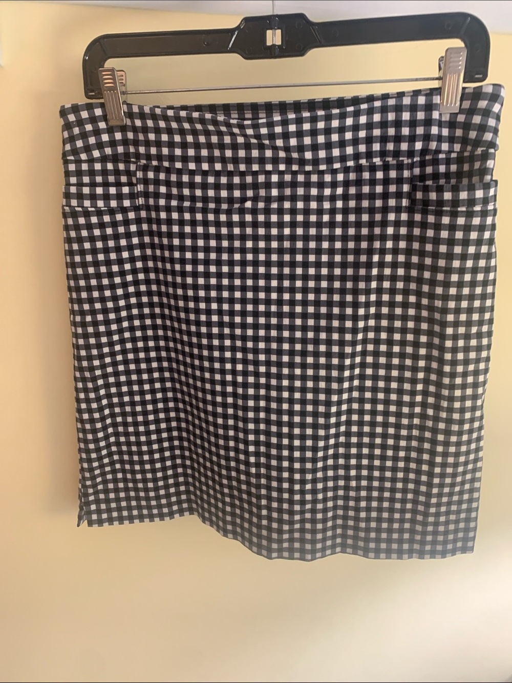 Classic Black & White Gingham Mini Skirt